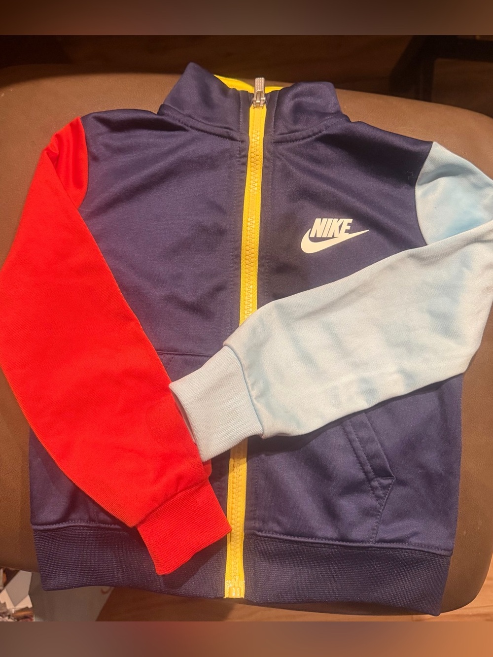 Nike Kids Colorblock Zip Jacket - Navy, Red, Light Blue, Yellow